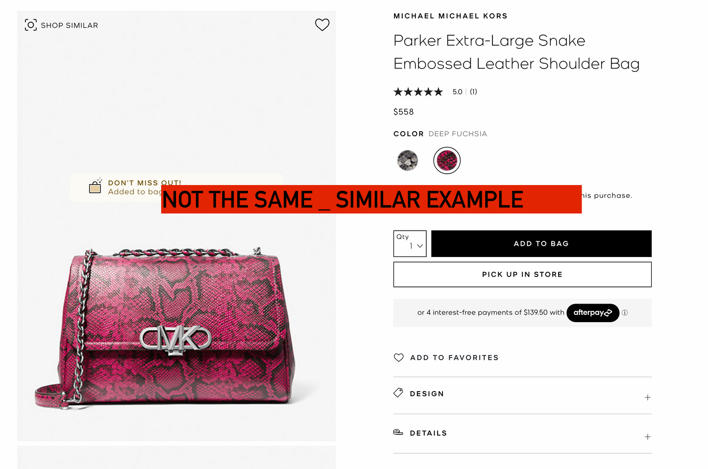 MK Snake Print