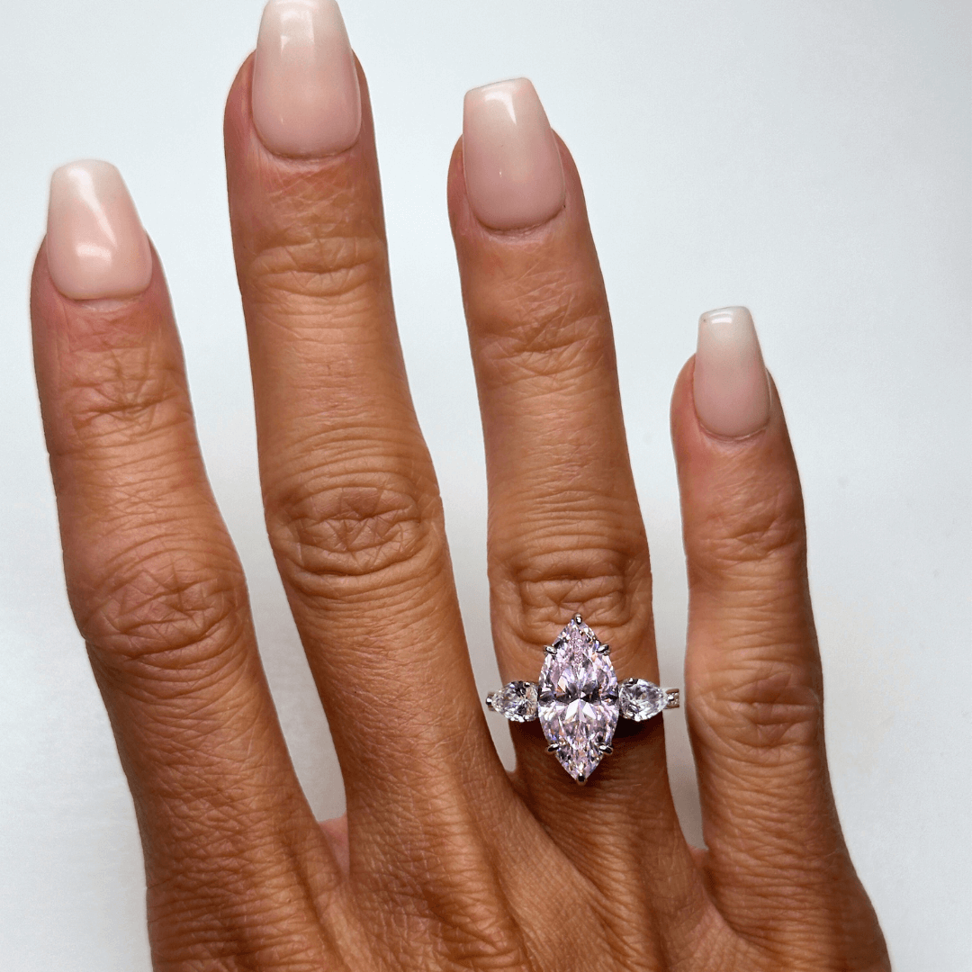 Pink Impression Diamond Ring