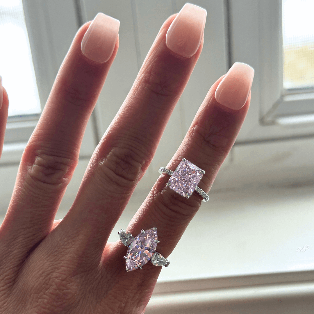 Pink Impression Diamond Ring