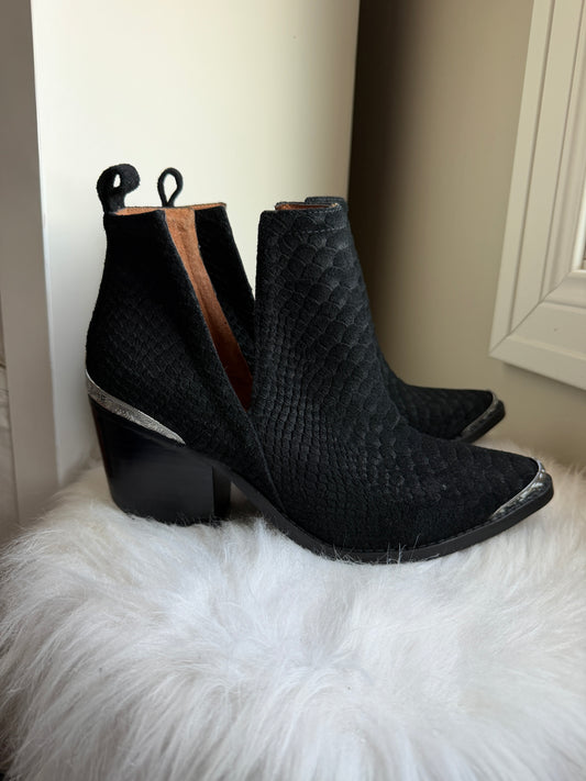 Jeffrey Cambell snake print boots